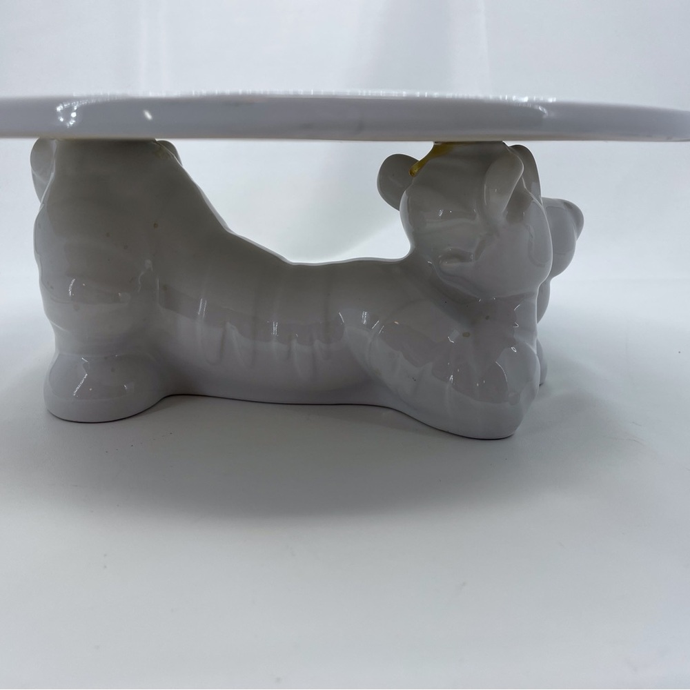 Disney Store Ceramic White Tigger Figural Cake Stand Plate Winnie the Pooh. - Picture 7 of 11